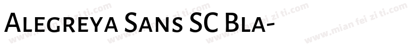 Alegreya Sans SC Bla字体转换
